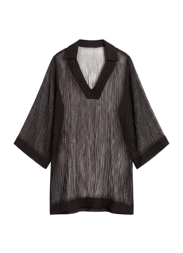 Wave Gauze Sheer Mini Cover Up