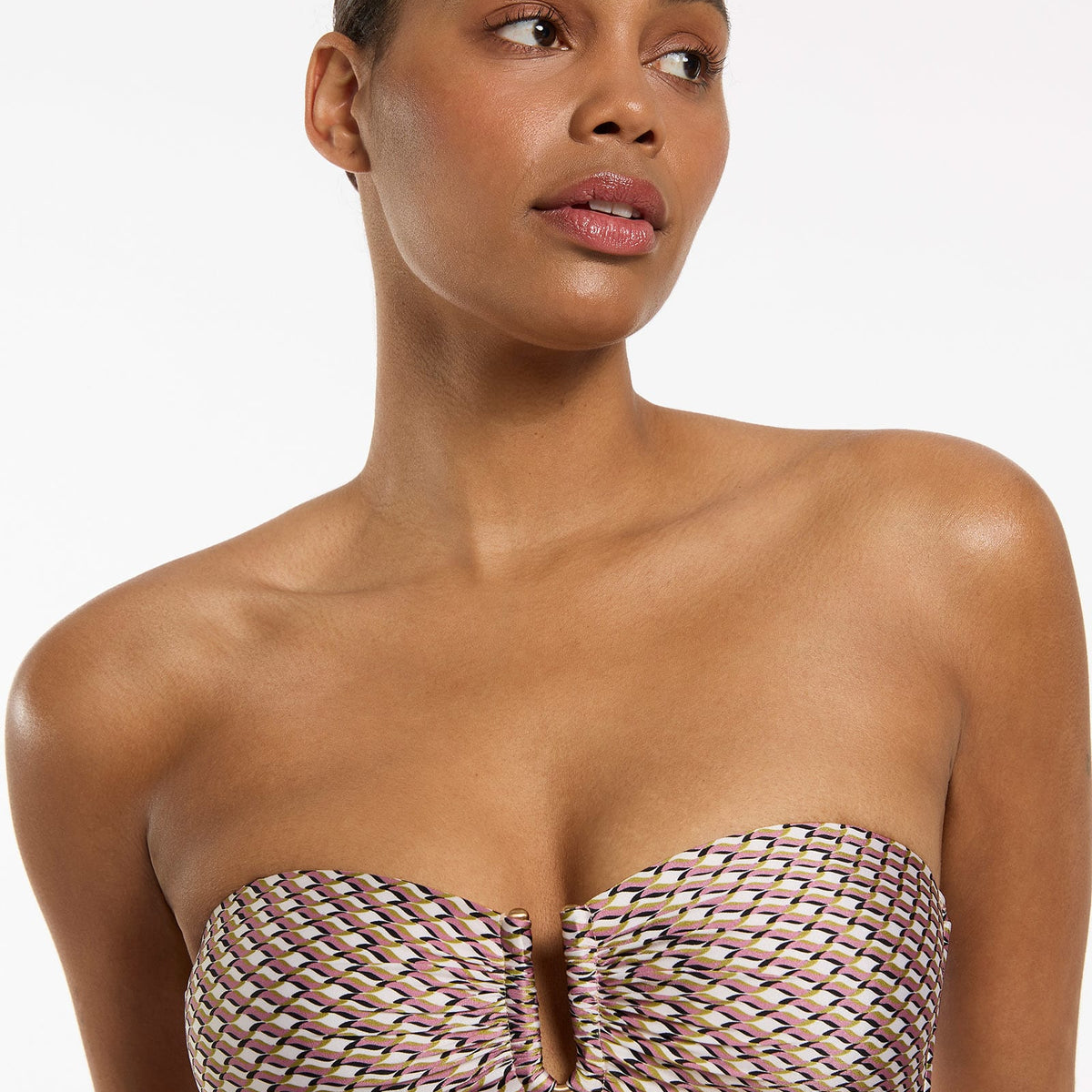 Ahoy, Captain! Molded Cup Bandeau Bikini Top