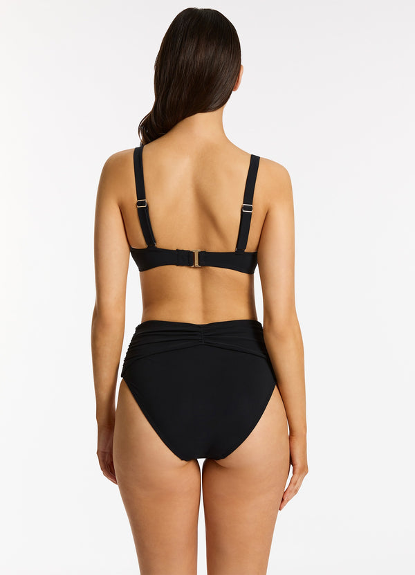 Jetset Underwire Triangle Bikini Top - Black