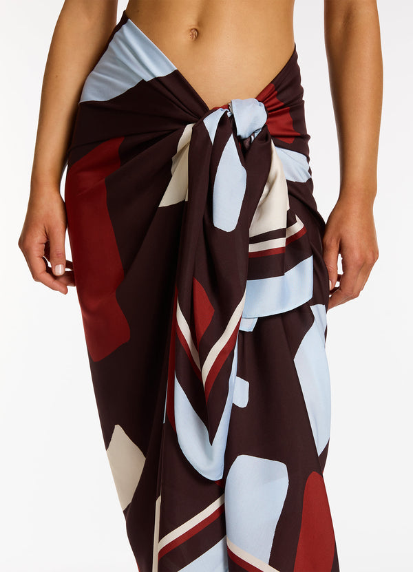 Zarla Long Sarong - Ruby