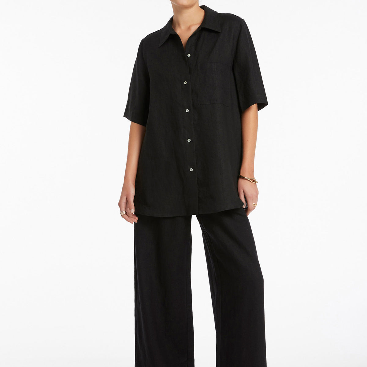 Jett Wide Leg Fray Hem Pants main image 0