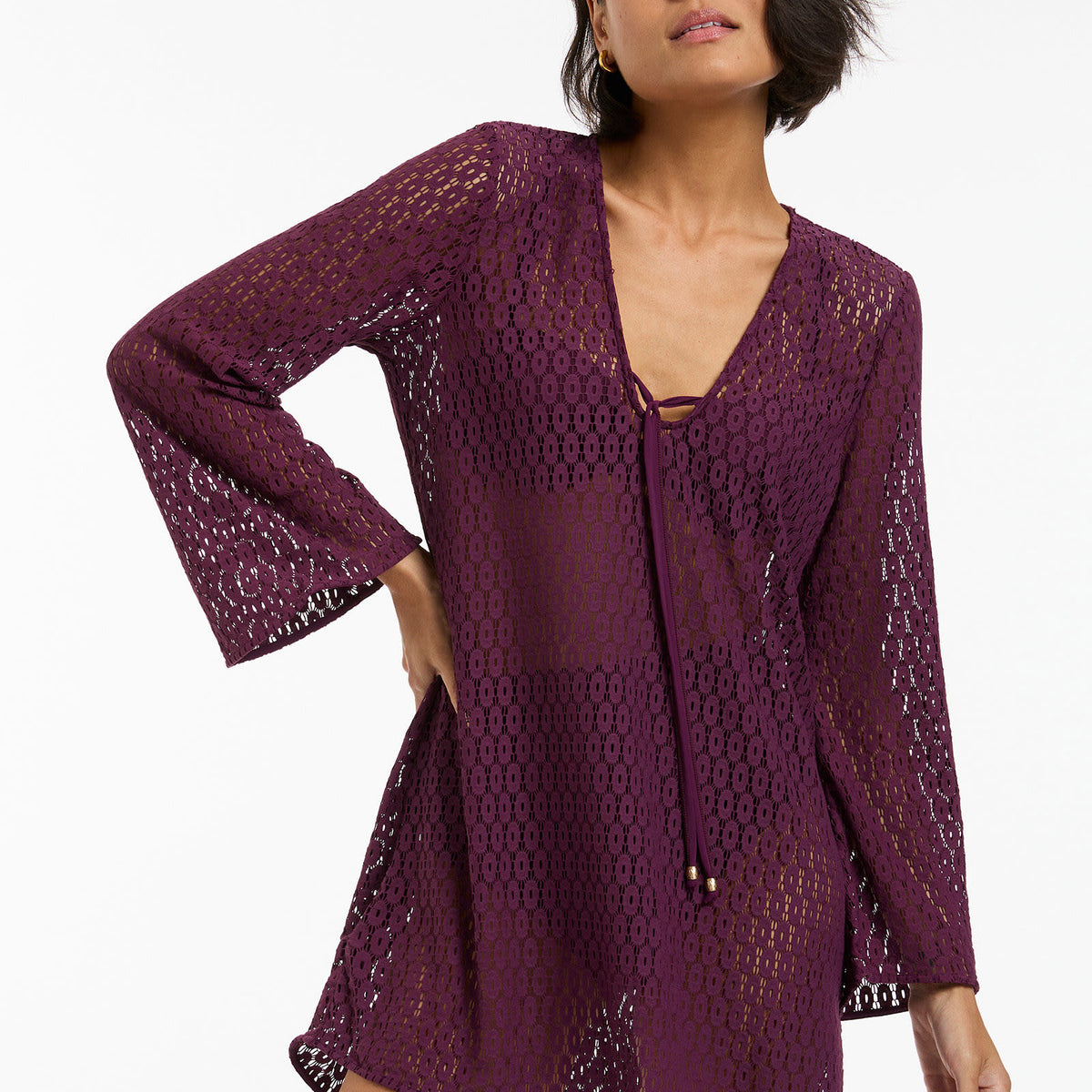 Jetset Stretch Lace Kaftan