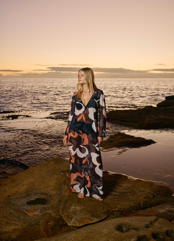 Cactus Garden Mesh  Coverup