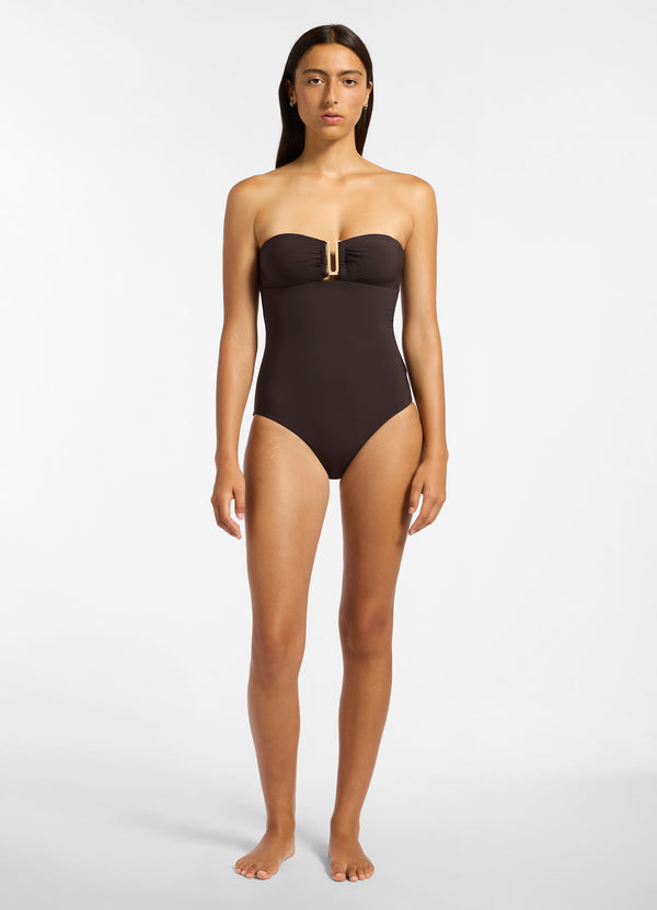 Jetset Bandeau One Piece - Chocolate