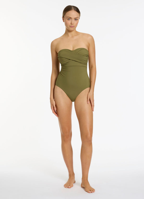 Jetset D-Dd Twist Front One Piece - Moss