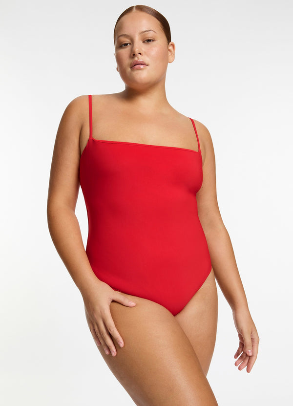 Jetset Minimal Tank One Piece - Rosso