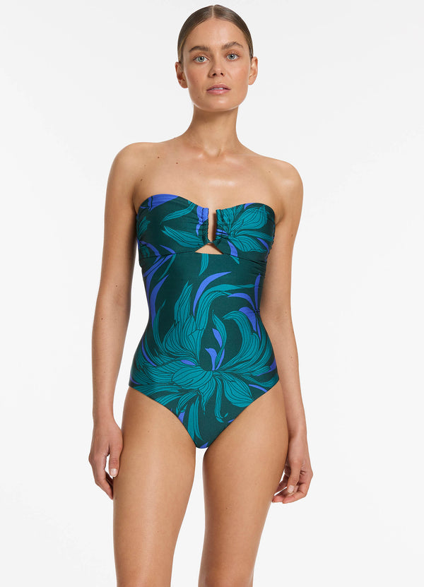 Queen Of The Night Bandeau One Piece - Azul