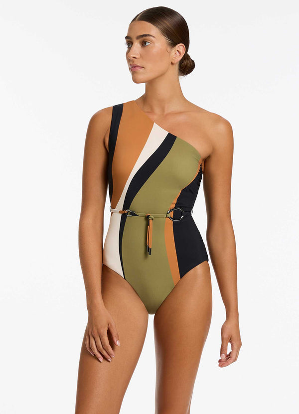 Sorella One Shoulder One Piece - Multi