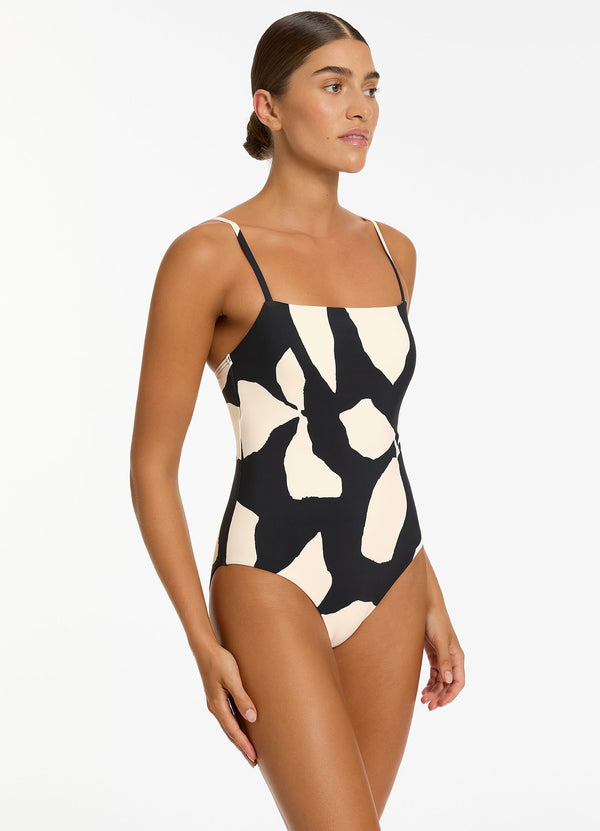 Fiore Minimal Tank One Piece - Black