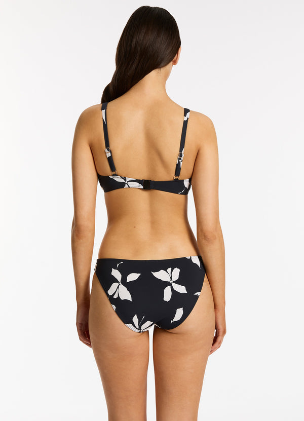 Elora Bloom Hipster Bikini Bottom - Black