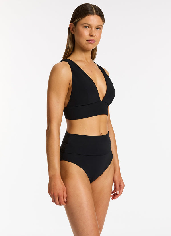 Jetset Soft Triangle Bikini Top - Black