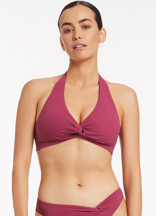 Jetset D-DD Twist Front Bikini Top - Orchid