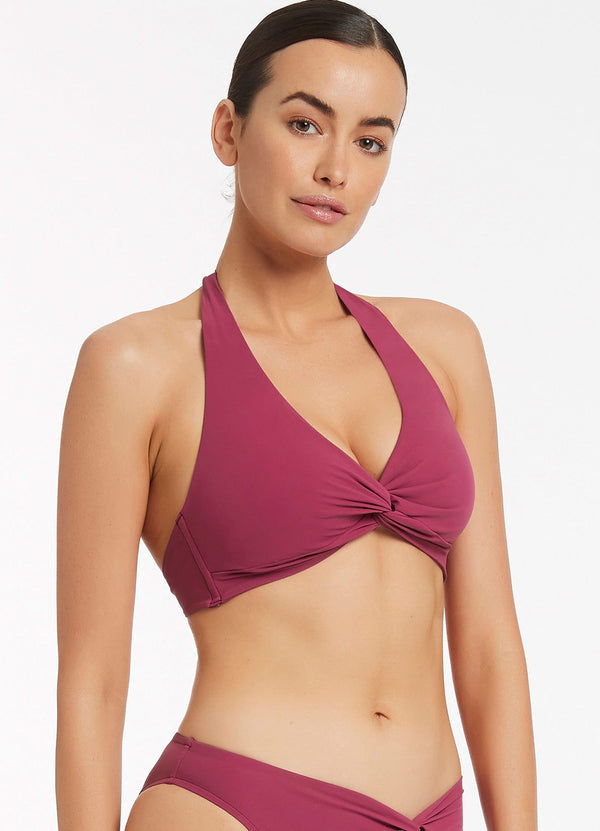 Jetset D-DD Twist Front Bikini Top - Orchid