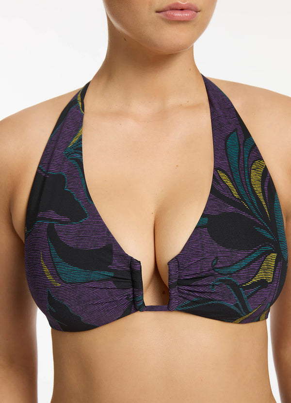 Midnight Tropical D-DD Wire Cut Out Top - Amethyst