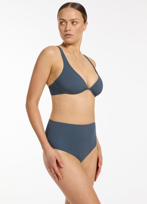 Jetset D-DD Underwire Triangle Bikini Top - Steel Blue