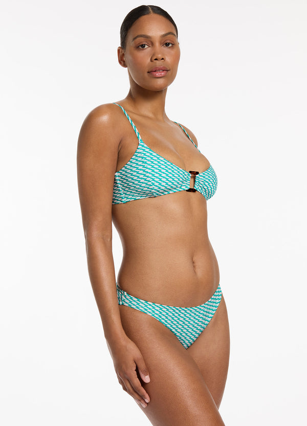 Trim Bralette Bikini Top - Mineral