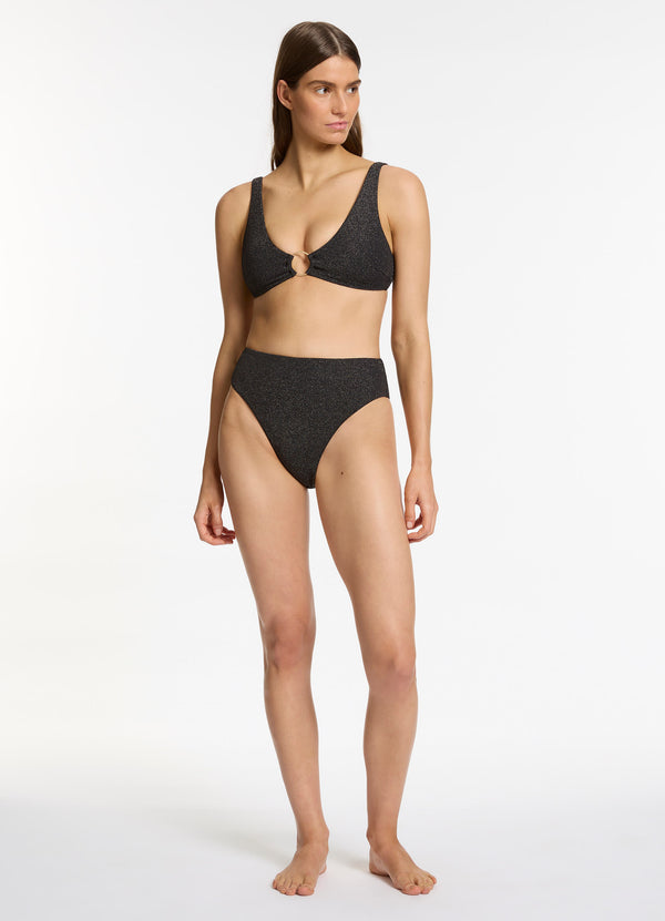 Tirari Nights Triangle Bikini Top - Black