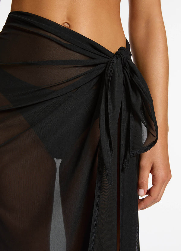 Jetset Mesh Sarong - Black