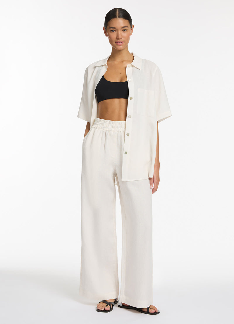 Jetset Wide Leg Pants - Chalk – JETS Australia