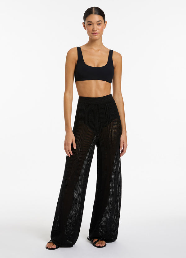 Echelle Crochet Pants - Black