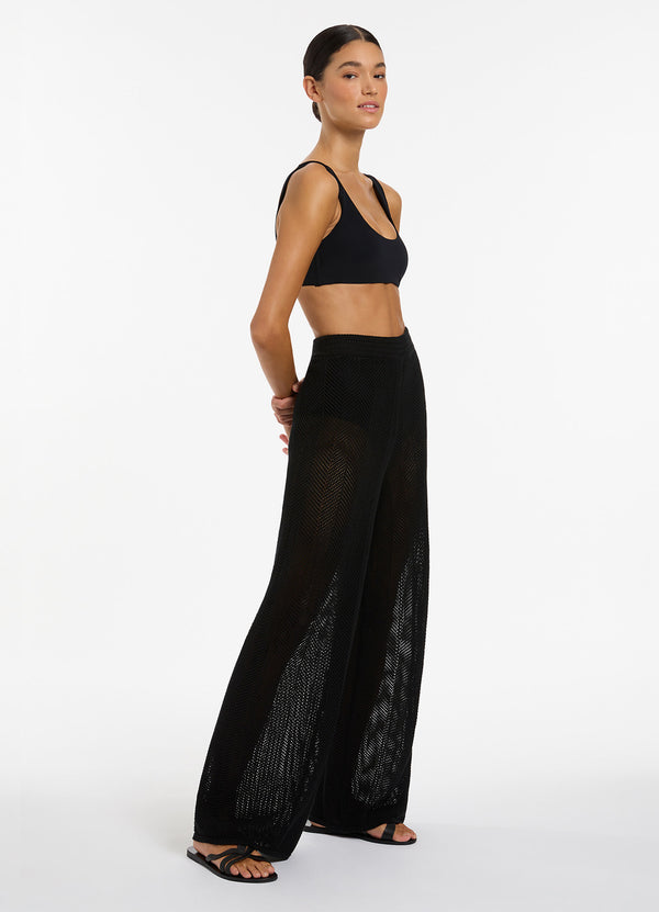 Echelle Crochet Pants - Black