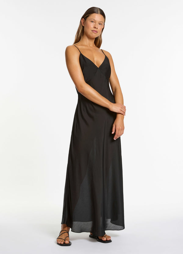 Jetset Slip Maxi Dress - Black