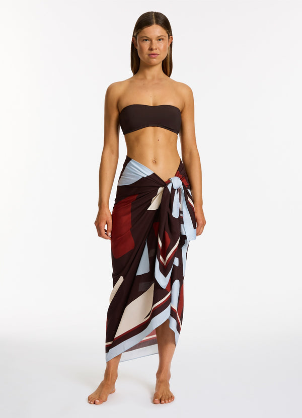 Zarla Long Sarong  - Ruby