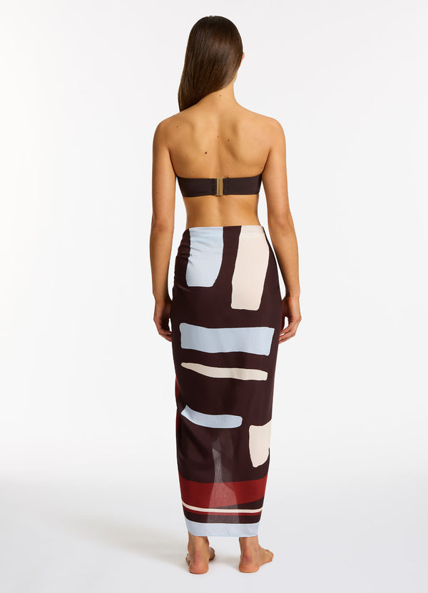 Zarla Long Sarong  - Ruby