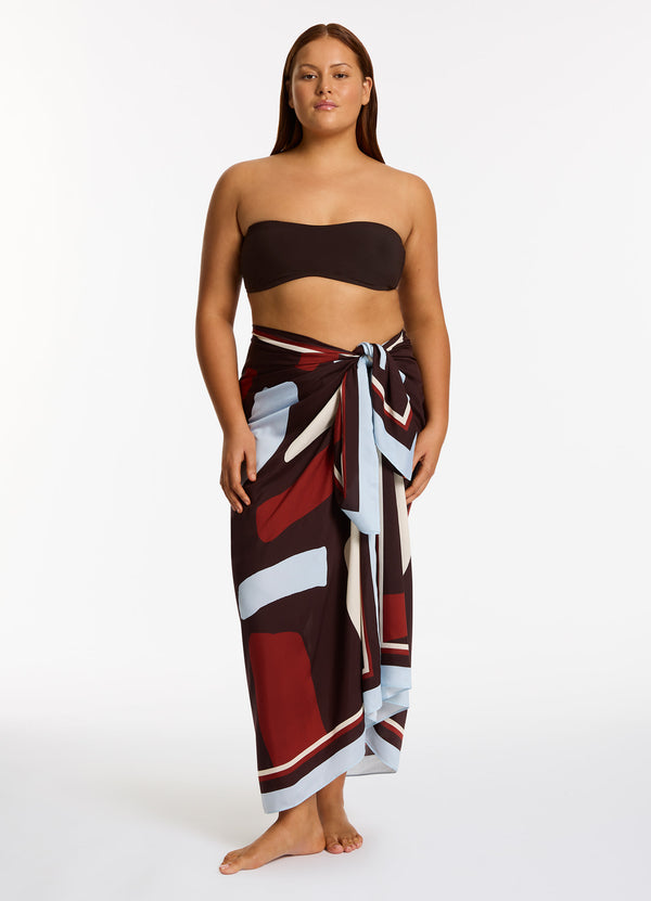 Zarla Long Sarong  - Ruby