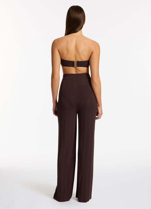 Jetset Wide Leg Pant - Chocolate