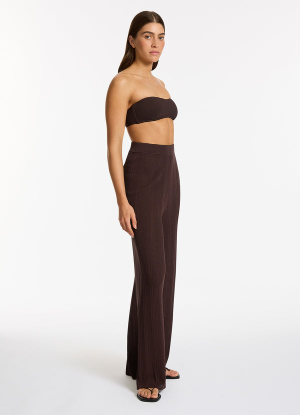 Jetset Wide Leg Pant - Chocolate