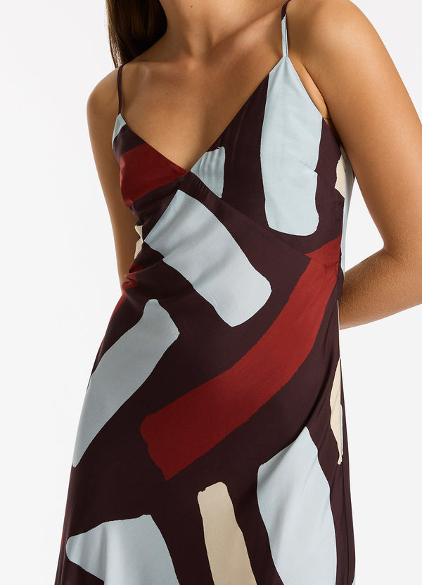 Zarla Slip Maxi Dress - Ruby