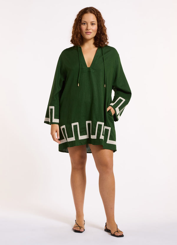 Tirari Nights Embroidered Mini Kaftan