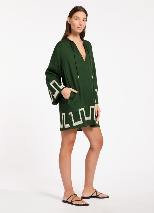 Tirari Nights Embroidered Mini Kaftan