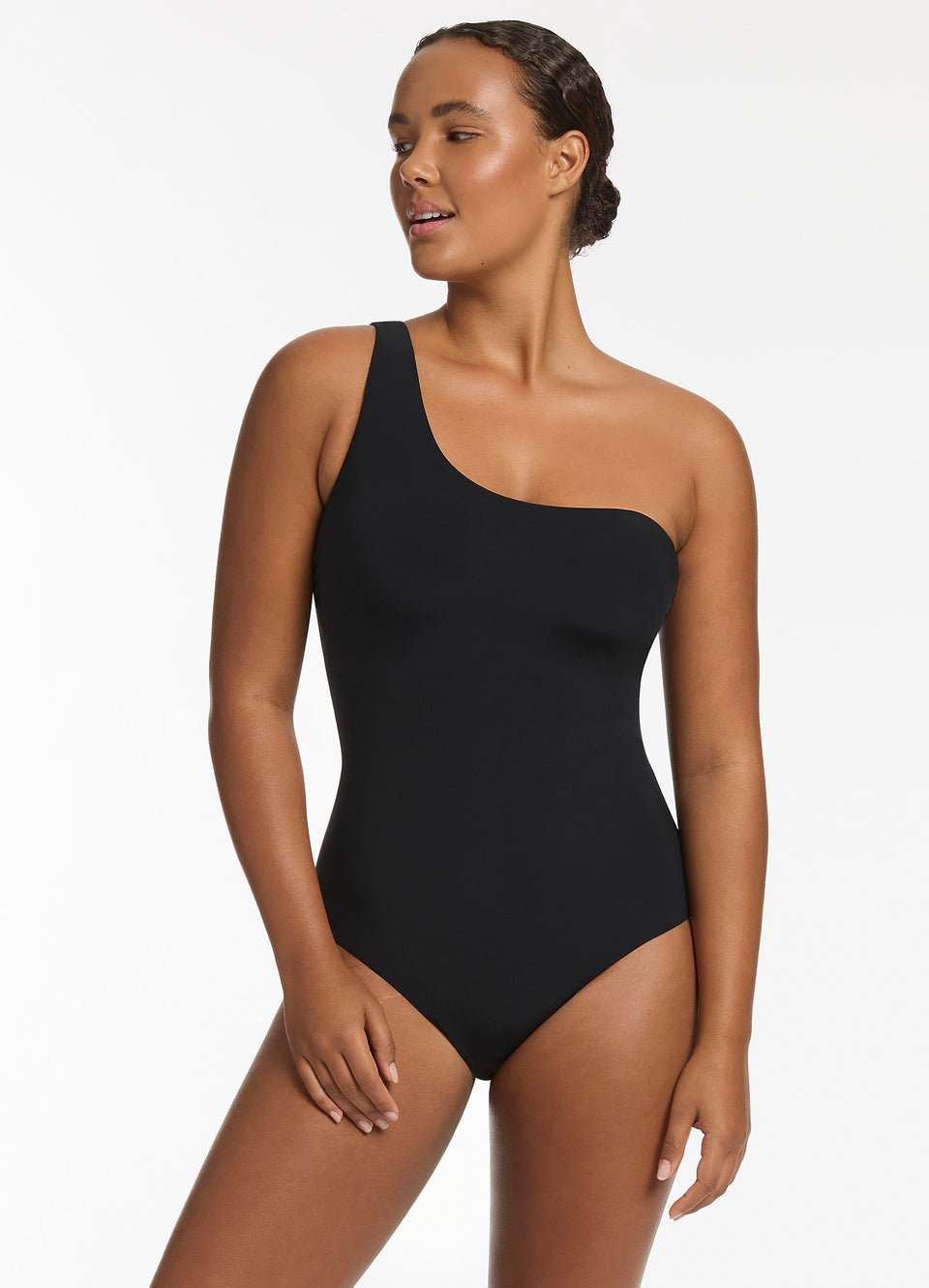 Jetset One Shoulder One Piece - Black – JETS Australia