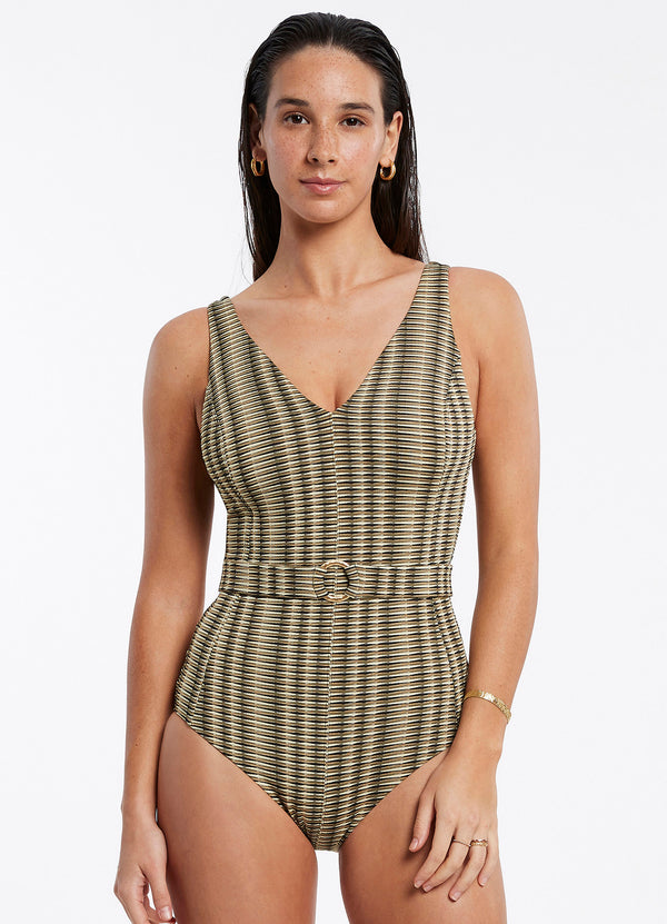 Ravello D_Dd Belted One Piece - Olive