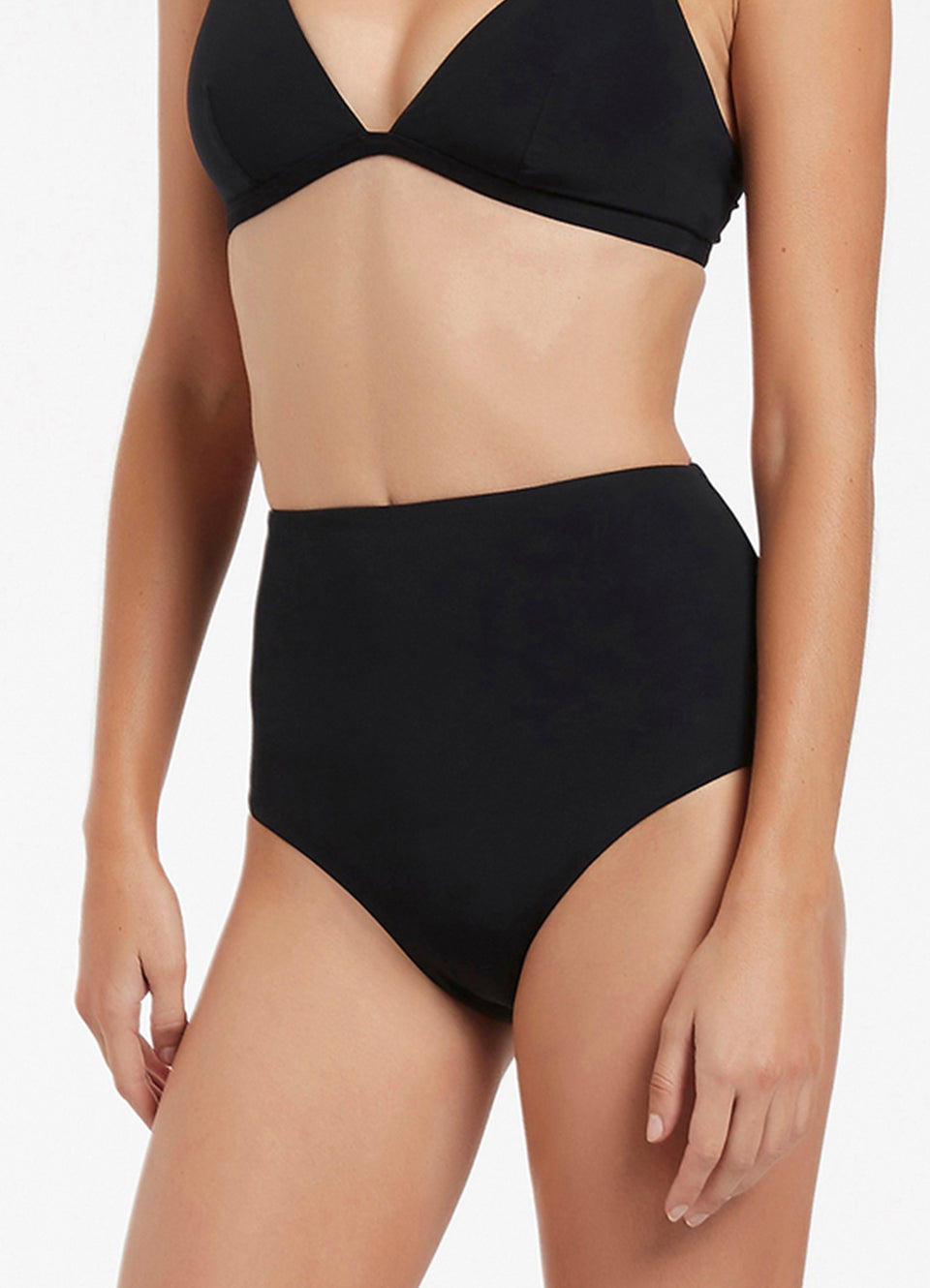 Jetset High Waisted Bikini Bottom Black - Main Image
