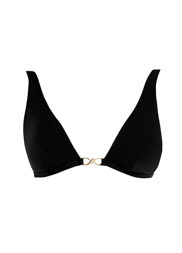 Jets Icon Triangle Bikini Top - Black