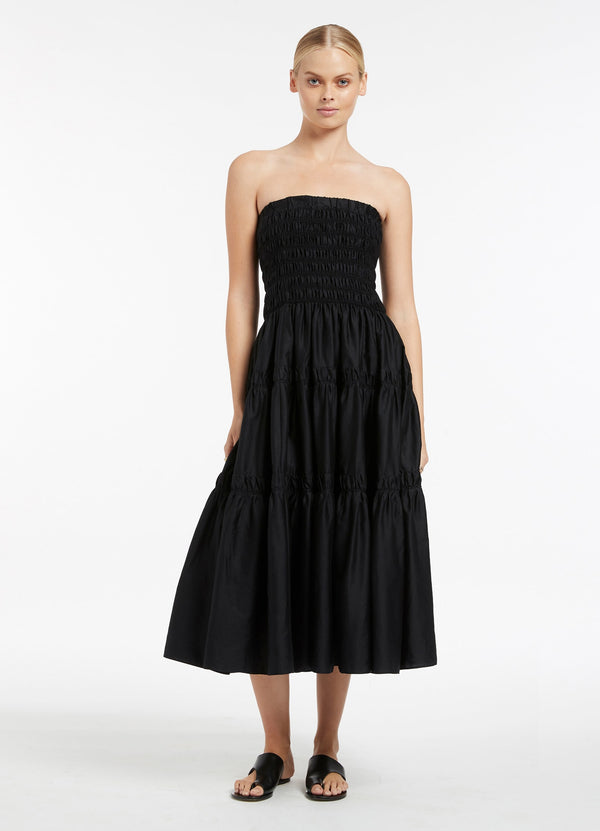 Pantera Shirred Skirt/Dress - Black