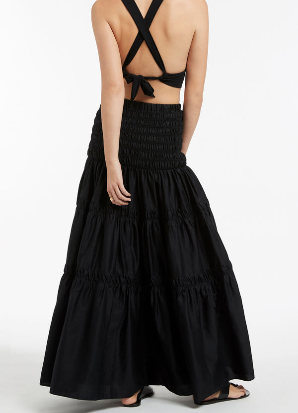 Pantera Shirred Skirt/Dress - Black
