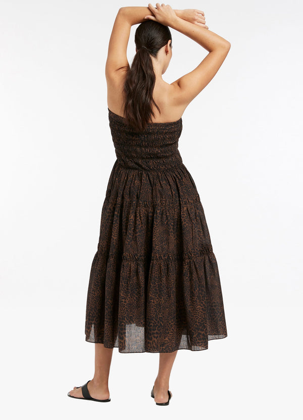Pantera Shirred Skirt/Dress - Chocolate