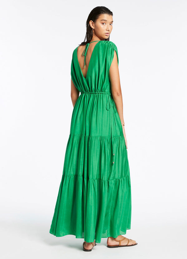 Jetset Tiered Maxi Dress - Green