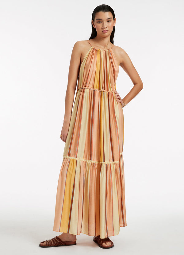 Fira Stripe Maxi Dress - Marigold